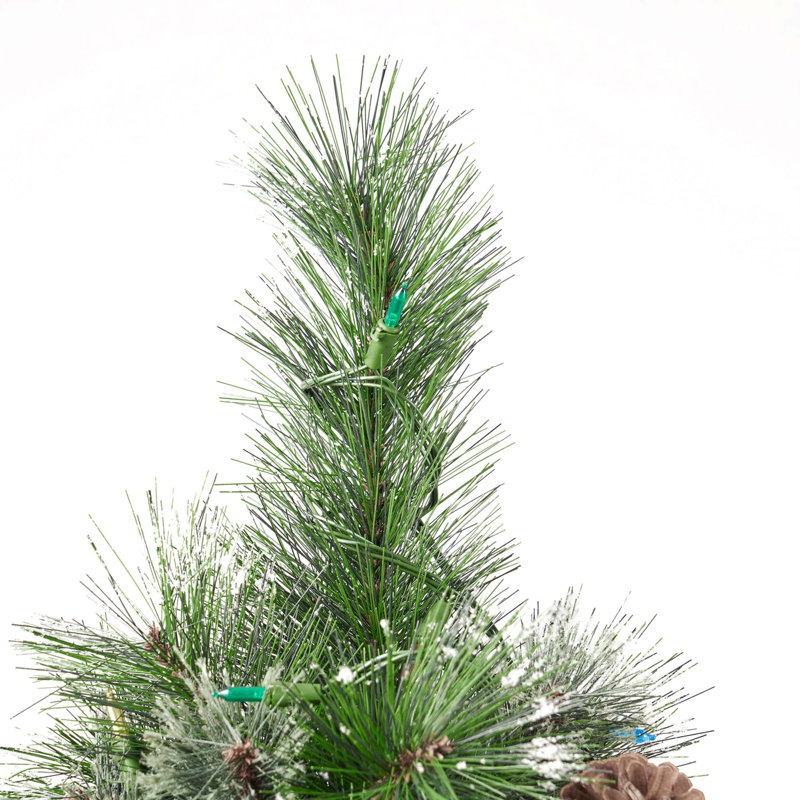 Arbre mélangé en cachemire de 7 pi avec poils de pin et 900 lumières DEL - UL, 1233 pointes