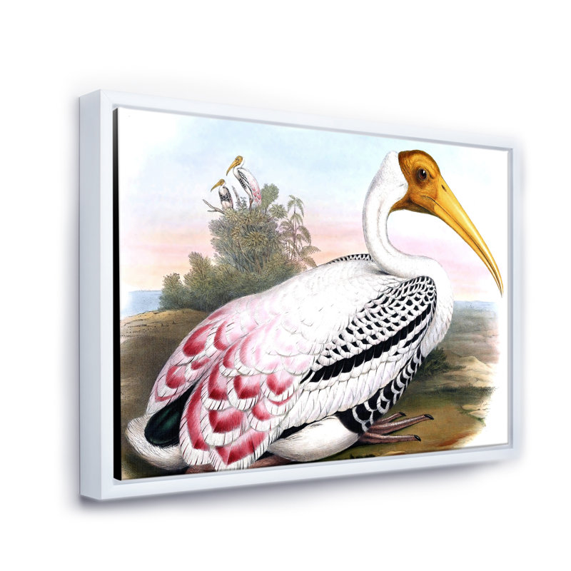 Vinage, animaux de campagne I - impression sur toile, H 24 po x l 32 po x P 1 po, Cadre blanc
