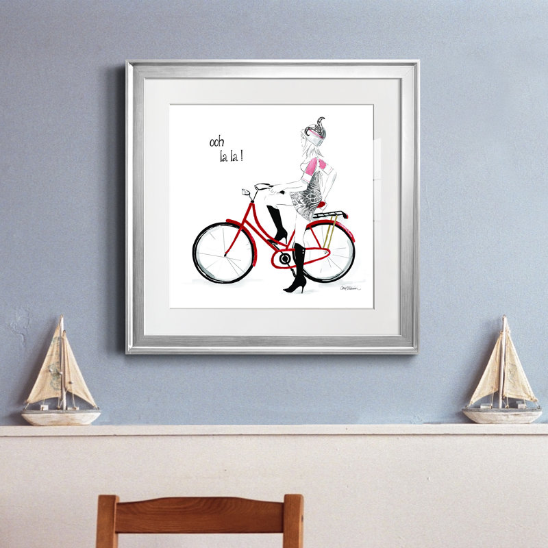Ooh La La - cadre photo, Papier avec cadre argenté, H 22,5 po x l 22,5 po x P 1,5 po
