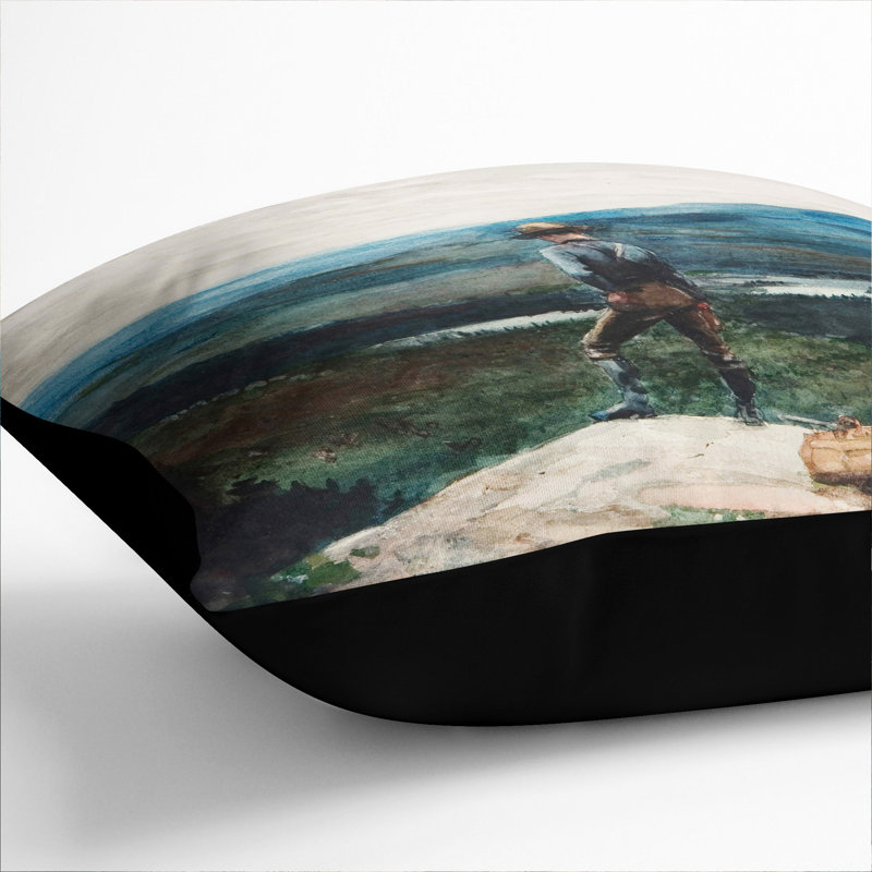 The Ranger Adirondacks Scatter Cushion with Filling, 40cm H x 40cm W x 15cm D, Black