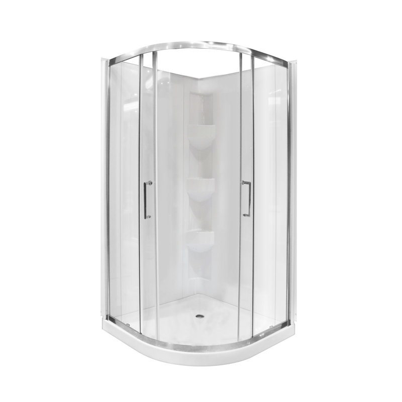 Cabine de douche moderne à cadre pliable avec cadre inclus l 38 po x P 38 po x H 76 po Modern