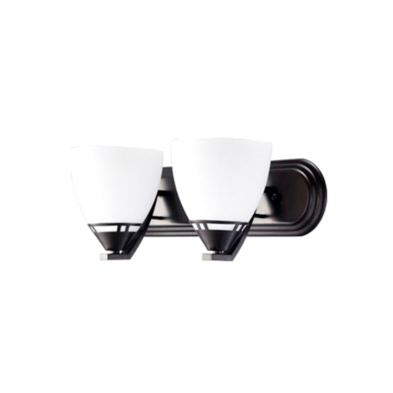 Éclairage pour salle de bain 2 lumières bronze