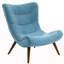 Brushed Velvet Chair with cushion footstool