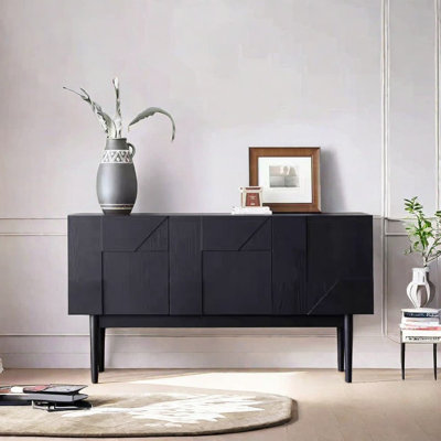 Modern Minimalist Sideboard Cabinet With 3 Doors