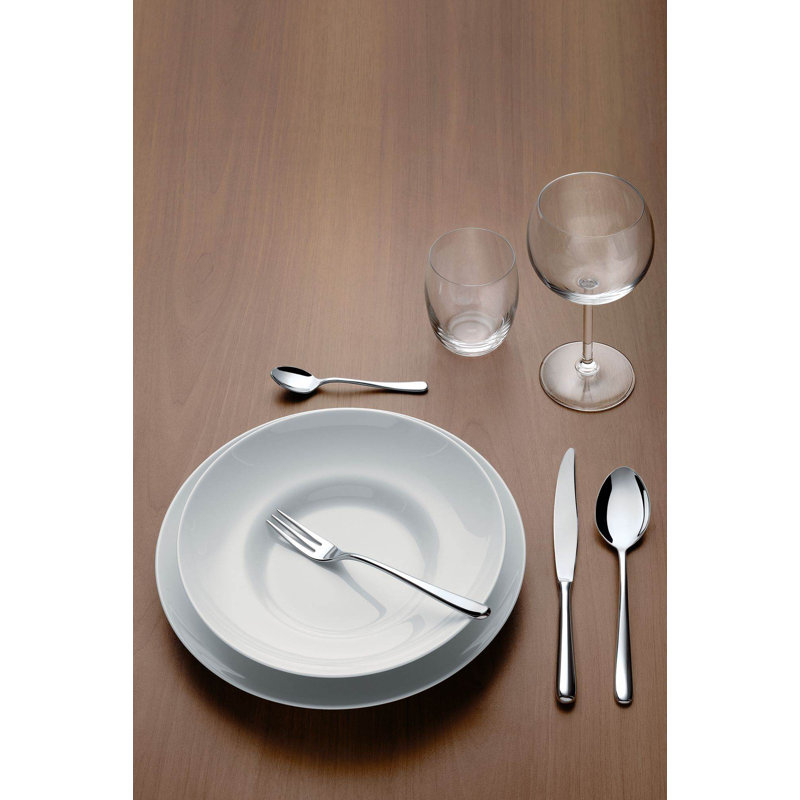 Alessi Caccia Stainless Steel Flatware Set - Service for 4, 4 Prongs fork