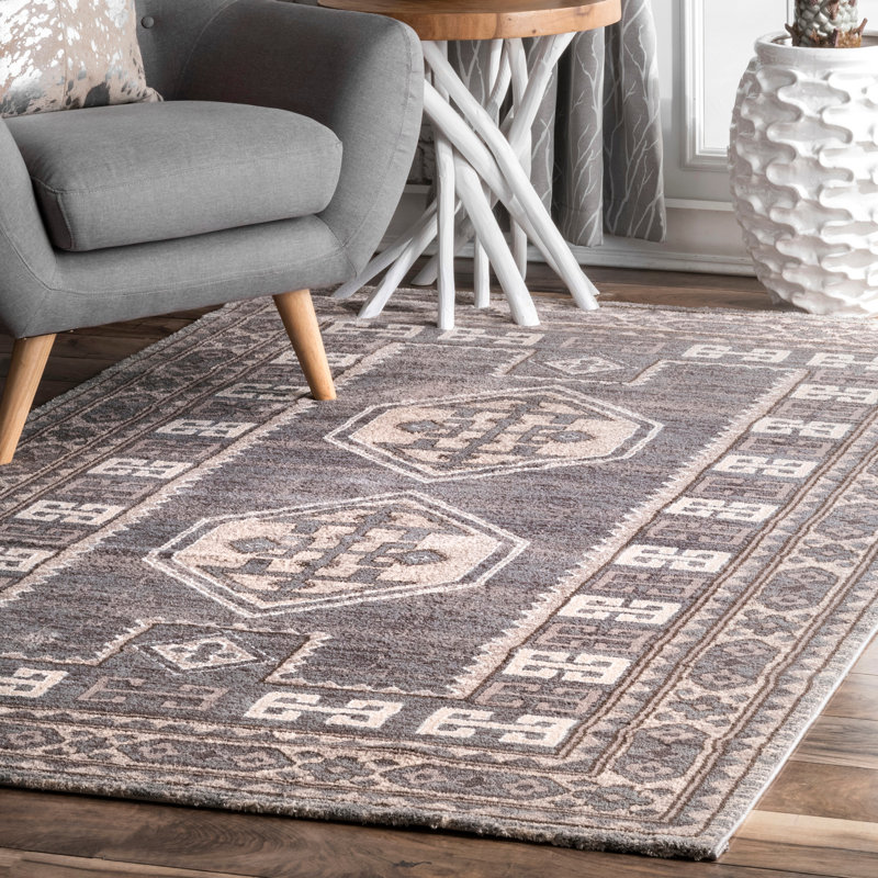 Tapis gris chaleureux Gatlin, Rectangle 5 pi x 8 pi