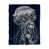 Blue Detailed Jellyfish Illustration