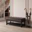 Banc de rangement avec repose-pieds capitonné et tablette ouverte Cosmopolitan-890916865