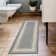 Ottohome Non-Slip Bordered Area Rug For Living Room, Hallway, Entryway Rug, Gray