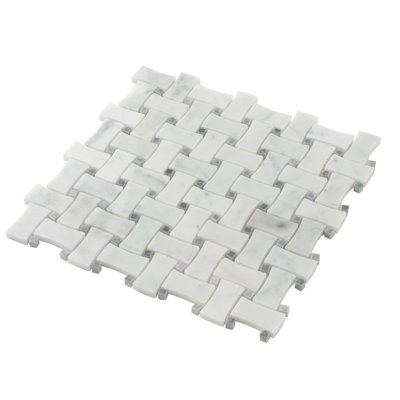 12" x 12" Natural Stone Basketweave Mosaic Wall & Floor Tile