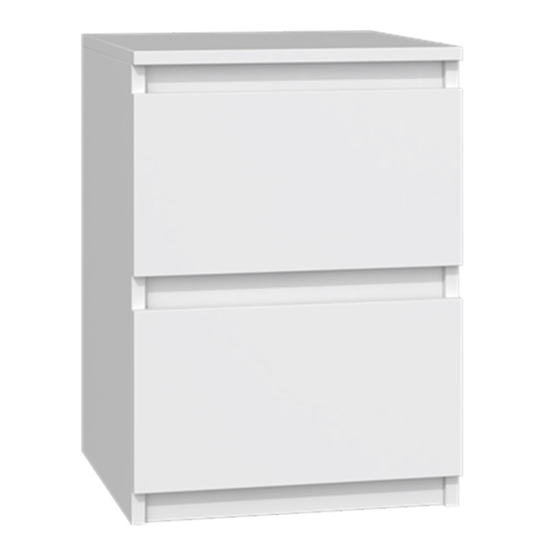 Taahir 2-Drawer Bedside Table 30 cm White