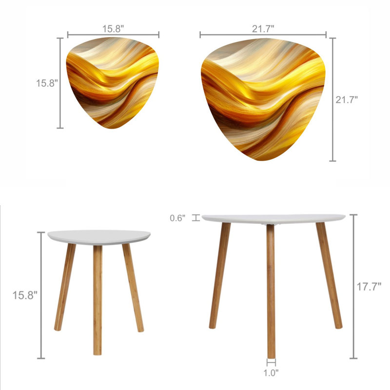 Ensemble de 2 tables basses gigognes Triangle