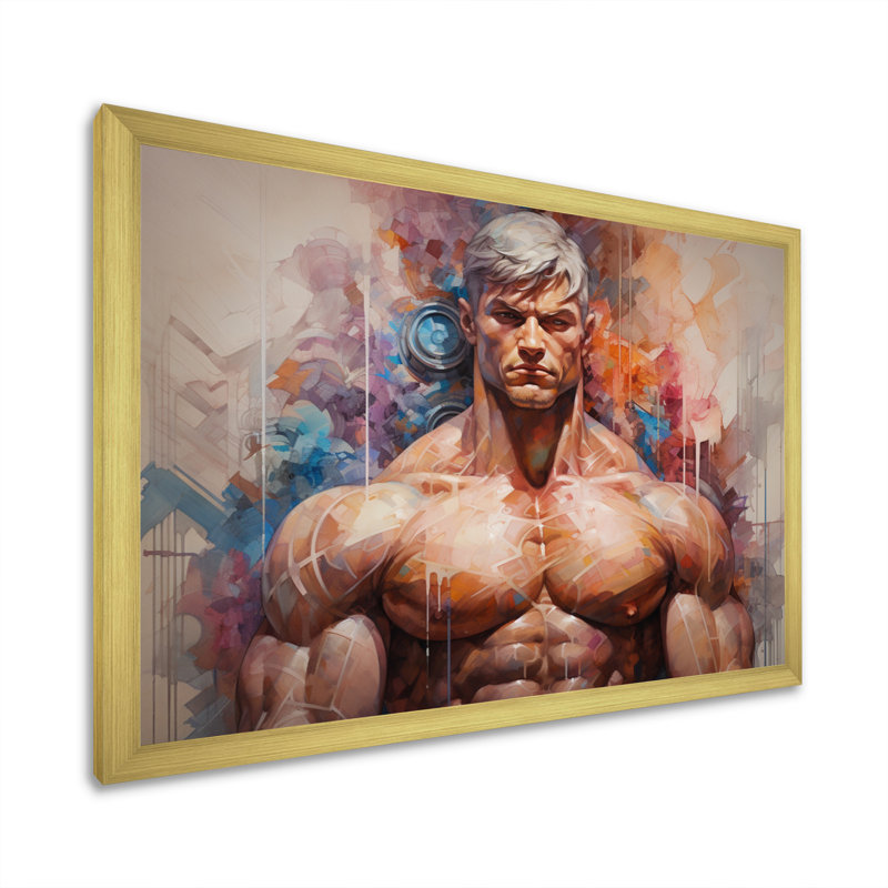 Mahreen Musculation Muscle Symphonie III sur toile, Cadre doré à une seule photo, H 16 po x l 32 po x P 1 po