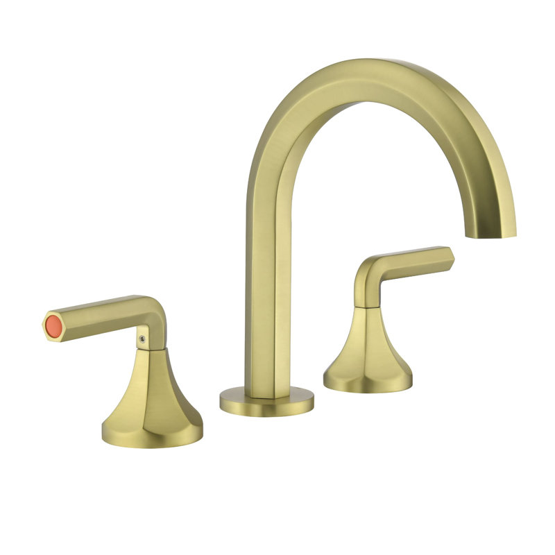 Widespread 2-handle Bathroom Faucet, Brushed Gold