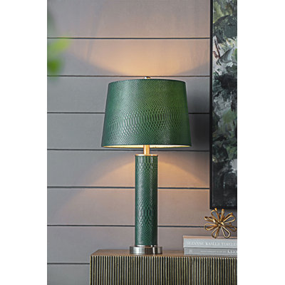 Luxurious Crocodile-Textured Faux Leather Table Lamp