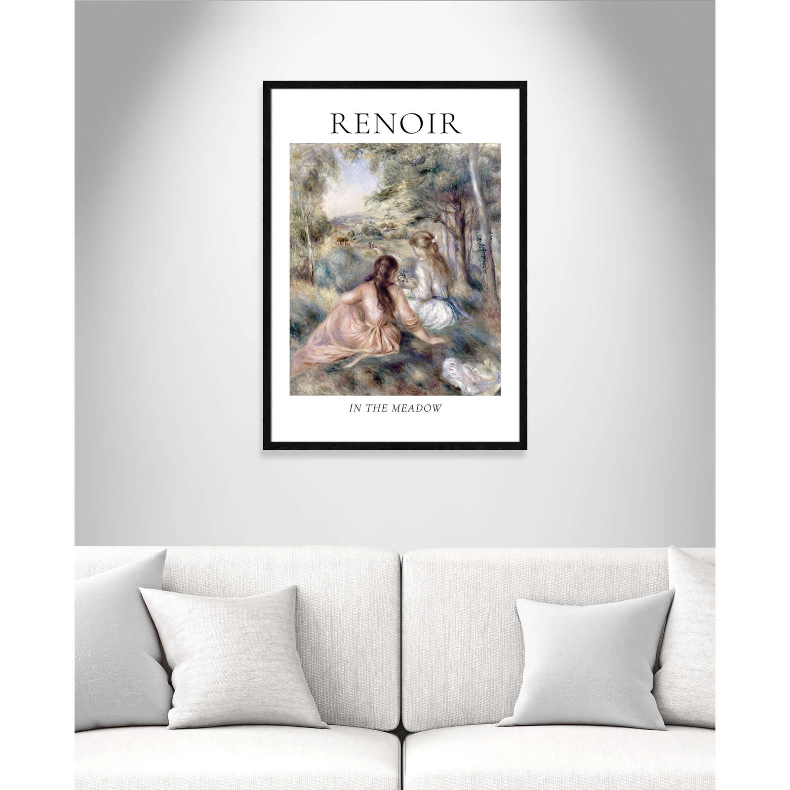 Old Masters Collection "In the Meadow" Print, No, Black Single Picture Frame, 35.5" H x 25.5" W x 0.75" D