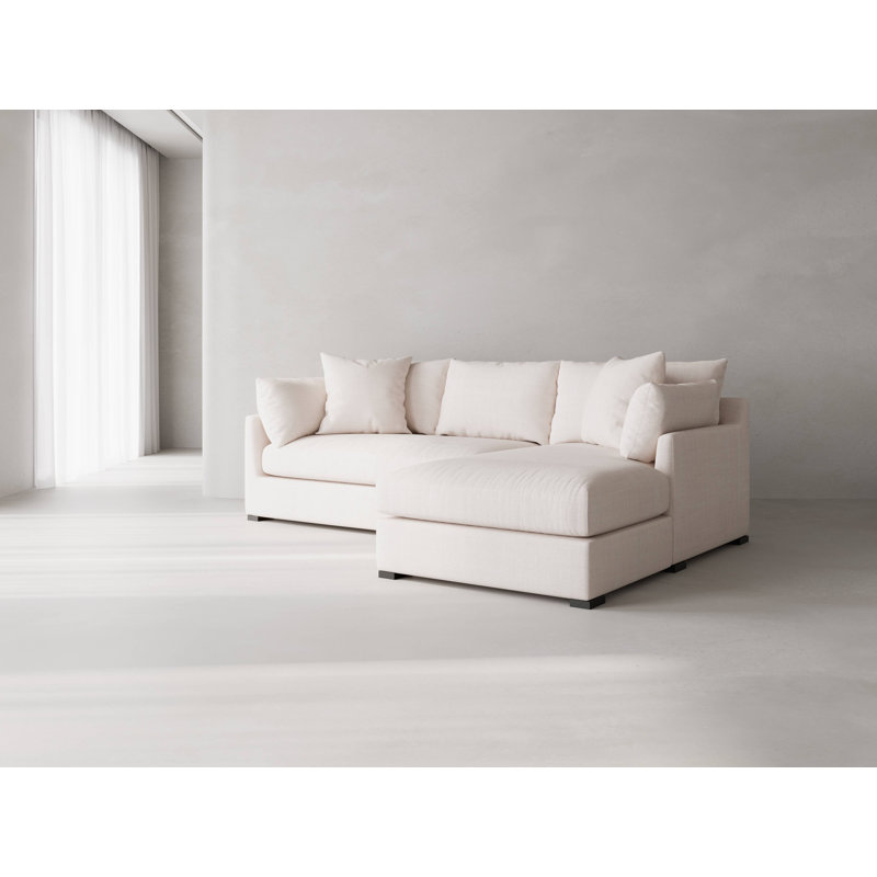 Canapé modulaire Ojai, Mélange de polyester ivoire Nevis