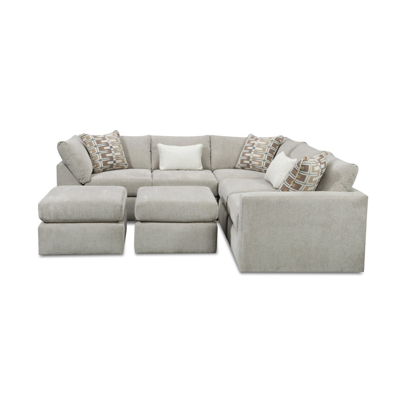 Nolte Pebble 7-pc Modular With Ottomans