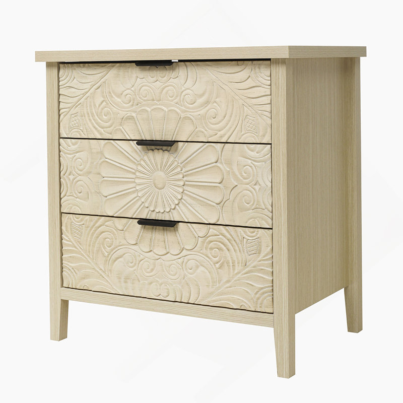 Armoire 3 tiroirs, mobilier américain, convenant à la chambre à coucher, au salon et au bureau