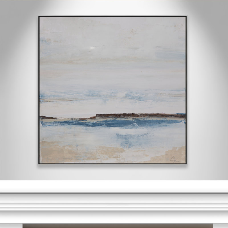 «Walk with Me» par Casa Fine Arts, H 46,5 po x l 46,5 po x P 2 po, Encadrement argenté