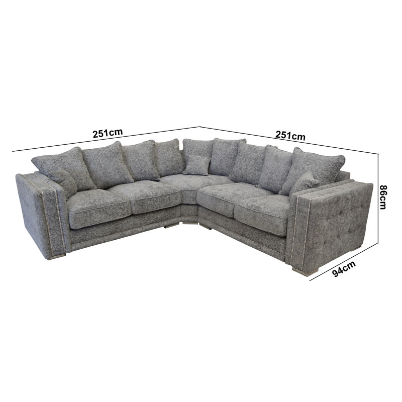 5 Seater Fabric Corner Sofa 