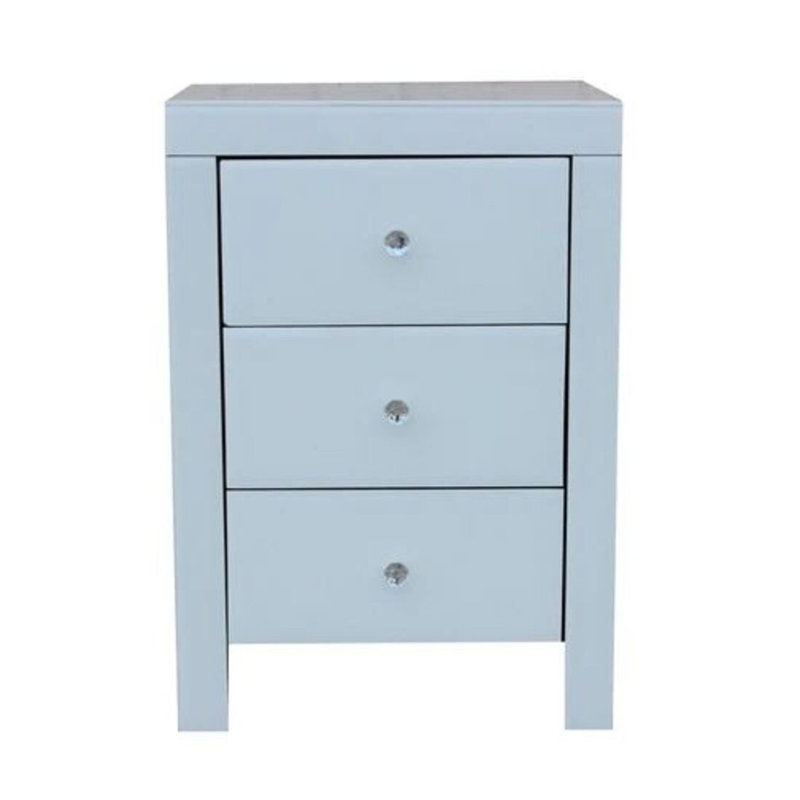 Cornelia White Frosted Nightstand