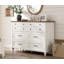 Commode pour bébé 54 po à 8 tiroirs | Rangement pour chambre d'enfant de ferme | Commode double en bois pour chambre d'enfant et d'enfant-486429199