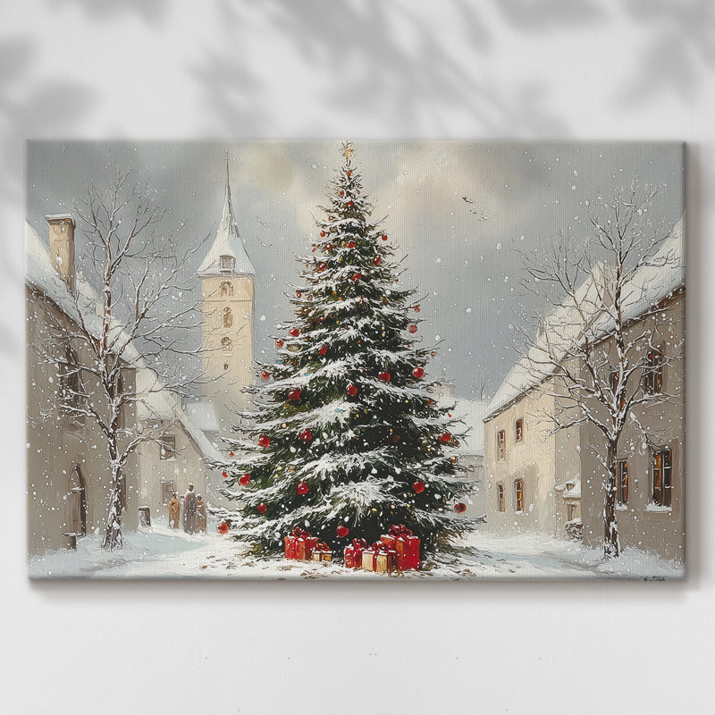 Toile tendue argentée Evergreen at Dawn - Premium Gallery, H 18 po x l 12 po