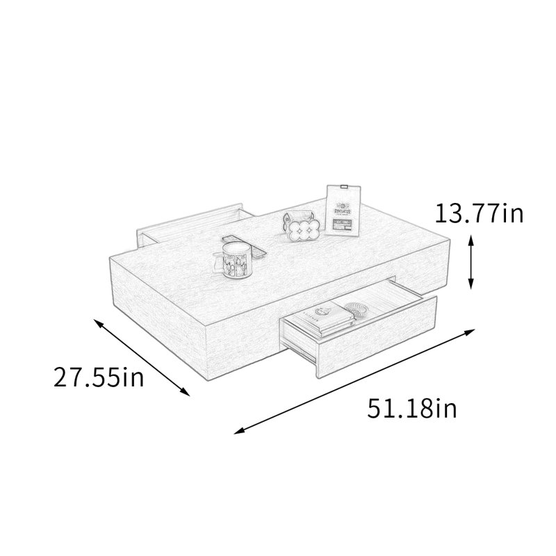 Wagram, H 13,77 po x L 51,18 po x l 27,55 po