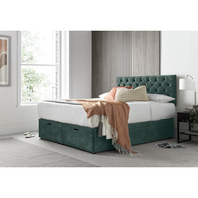 Florida Conistan Upholstered Ottoman Storage Bed with Panel Headboard & Gas Lift