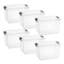 Latitude Run® Clear Storage Bins with Lids, 6 Pack- Plastic Storage Boxes for Home- 4.5 Quart-1218515843