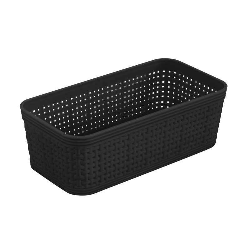 Simplify Plastic Decorative Basket, Black