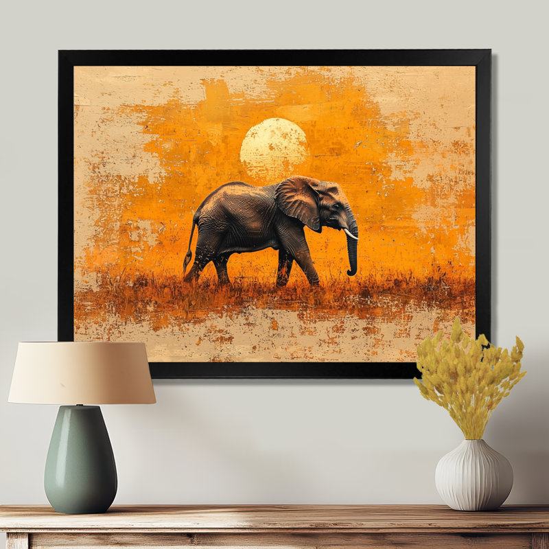 Hahne - Animals Wall Art, Reproduction encadrée d'une seule photo, Noir, H 16 po x l 32 po