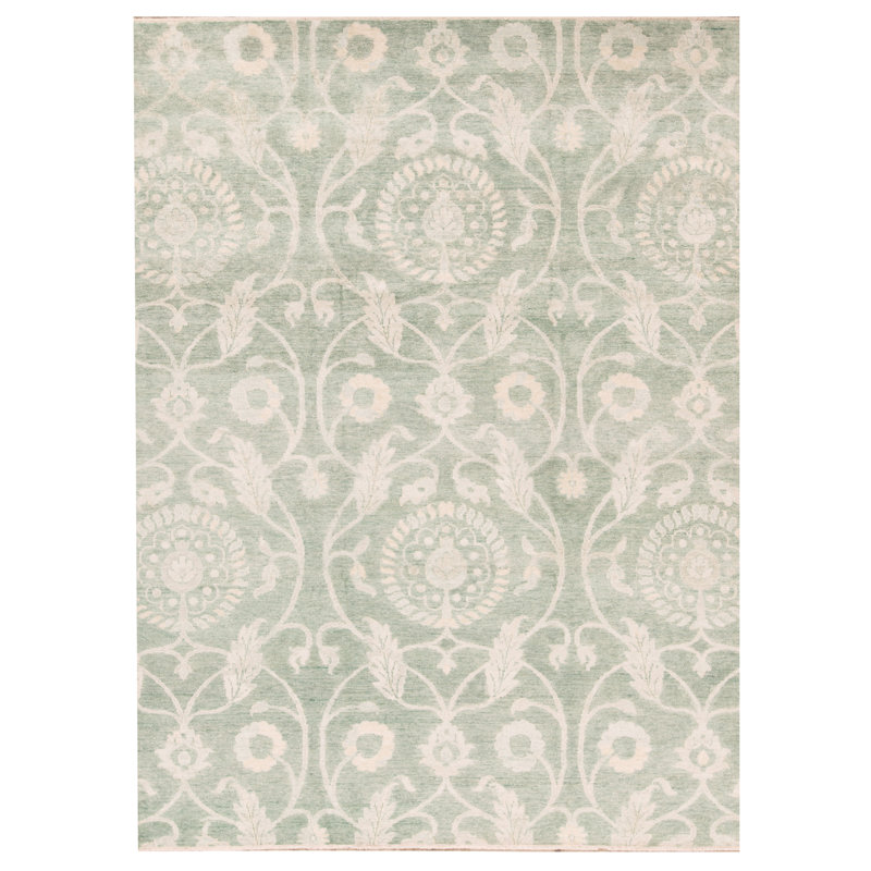 Rayon Floral Area Rug, Rectangle 9'2" x 12'3"