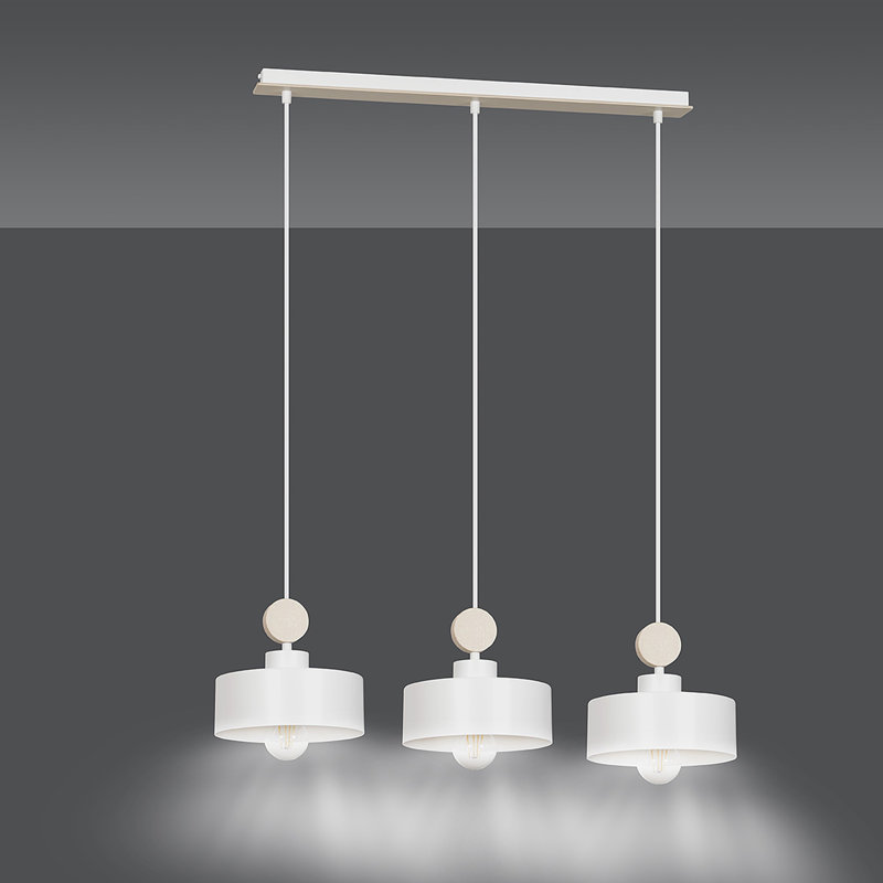 Anna-Lena 3 - Light Kitchen Island Pendant, White