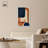 Blue With Cream Canvas Midcentury Abstract Wall Art by Art Remedy-104321237-111664690