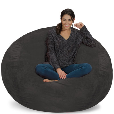 Bean Bag Chair - Shredded Memory Foam Filled Round Furniture Bean Bag Chair with Removable and Machine Washable Cover - Big Bean Bag Sofa Lounger with Soft Micro Fiber Cover - Multiple Colors, Multiple Sizes and Fabrics