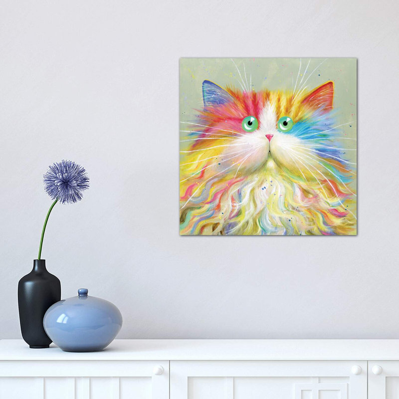 Moustachou 1 Piece Wrapped Canvas Painting, 30.48cm H x 30.48cm W x 1.91cm D