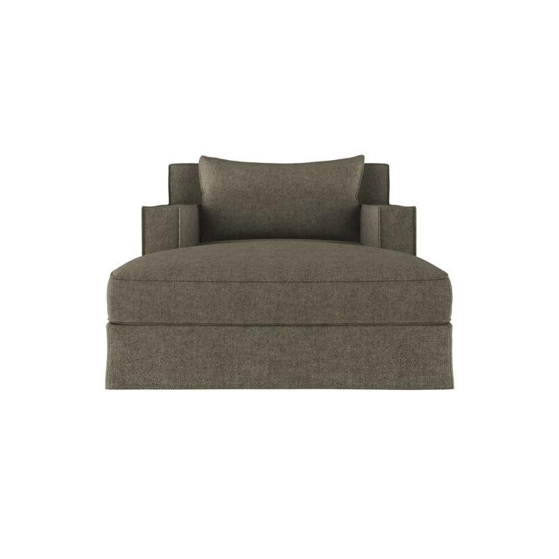 Chaise longue Mulberry, Brun foncé, Cuir argenté vieilli