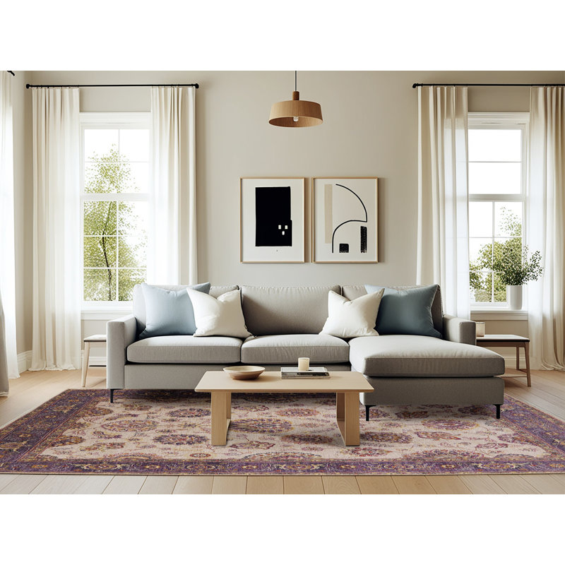 Ardziv Oriental Indoor Rug, Rectangle 6' x 9'