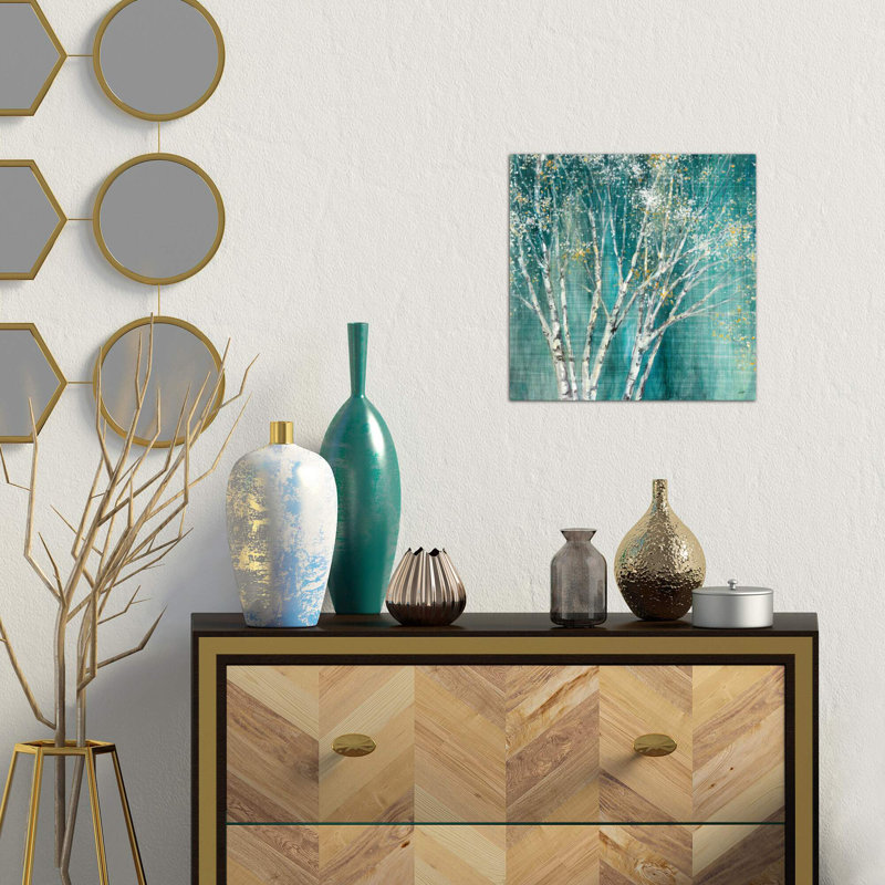 Blue Birch Flipped by Julia Purinton - Wrapped Canvas Print, 45.72 cm H x 45.72 cm W x 1.91 cm D