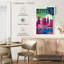 «Colorful Cleveland Skyline», reproduction sur toile-1403074687