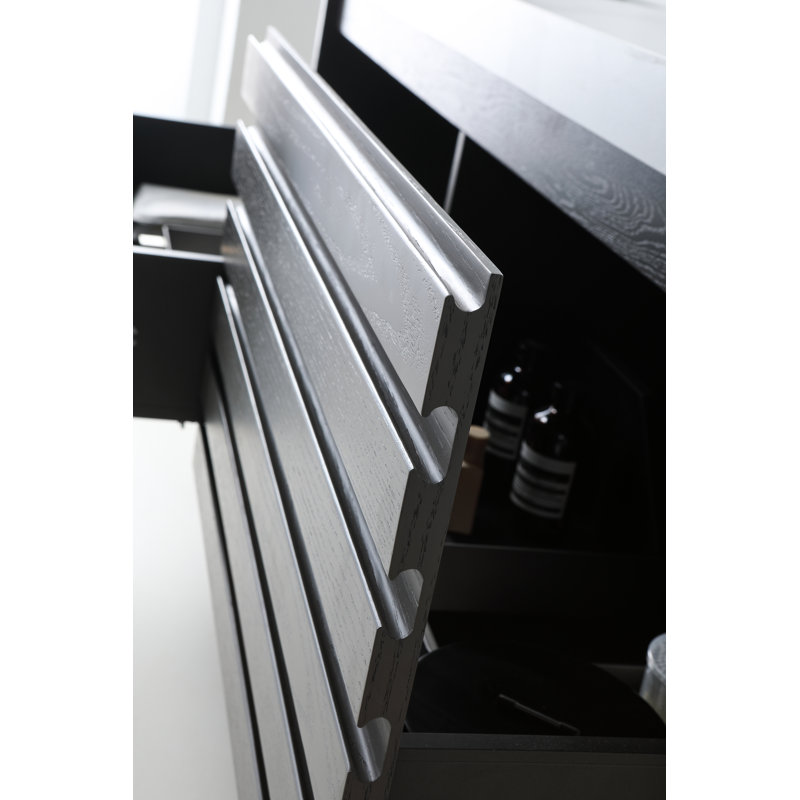 Matera 72" W Double Vanity, White, Charcoal