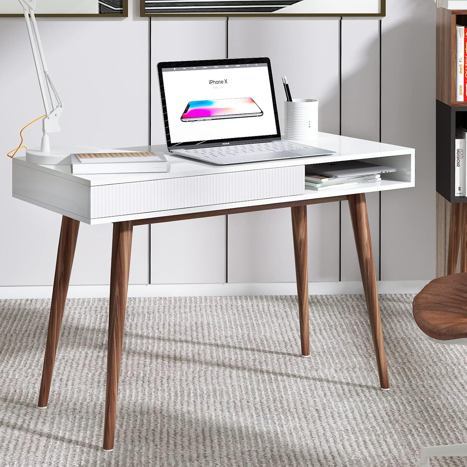 Corrigan Studio Office Desk Mid Century Modern Desk Writing Desk With