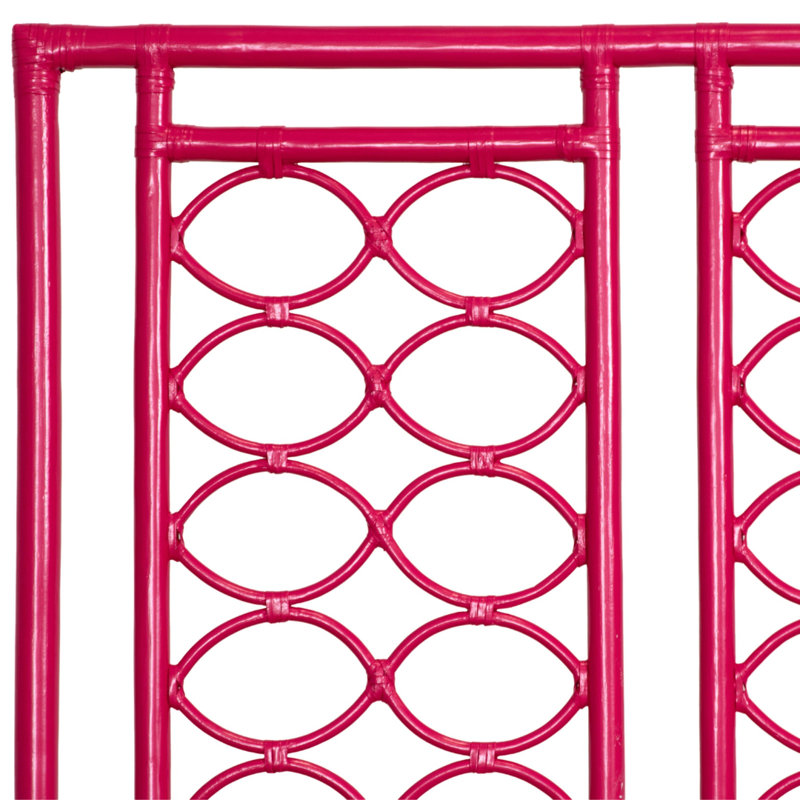 Infinity Wicker/Rattan Open-Frame Headboard, Queen, Light Blue