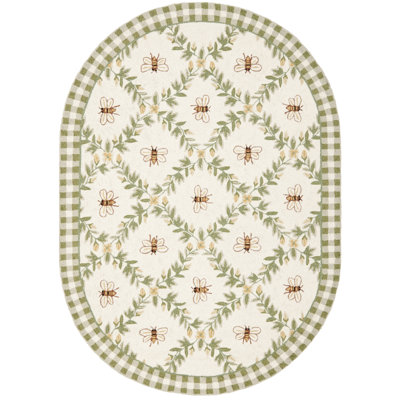 Elara Floral Handmade Wool Area Rug