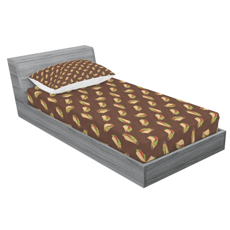 Ensemble de draps Taco, Ensemble de draps pour lit simple avec drap-housse