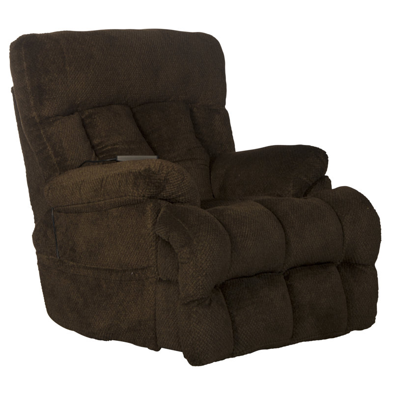 Sterling Upholstered Heated Massage Chair, Brown Polyester