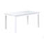 Ensemble de table de salle à manger en bois 6 pièces, table de salle à manger en bois avec 4 chaises rembourrées et banc pour 6 personnes, ensemble de table de salle à manger rectangulaire avec décoration en cristal pour la cuisine, la salle à manger, blanc