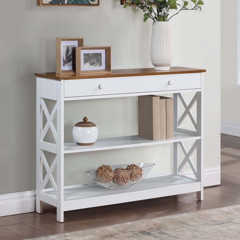 Aafko 39.5" Console Table, Driftwood, 31.5" H x 39.5" W x 12" D